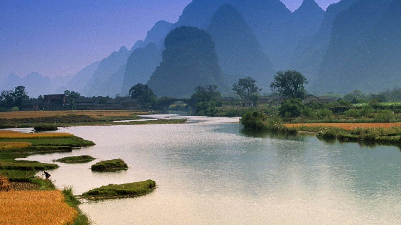 性质, 水资源, 反射, 水道, 天空 壁纸 1280x720 允许