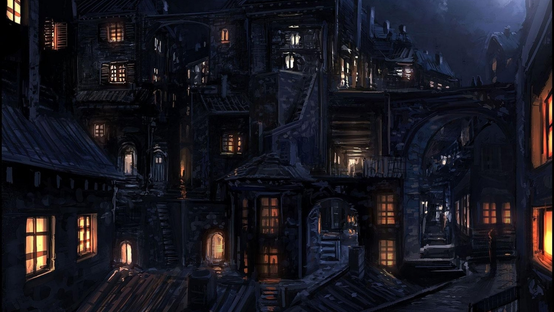 Braune Holzbank in Der Nähe Von Braunem Holzgebäude. Wallpaper in 1920x1080 Resolution