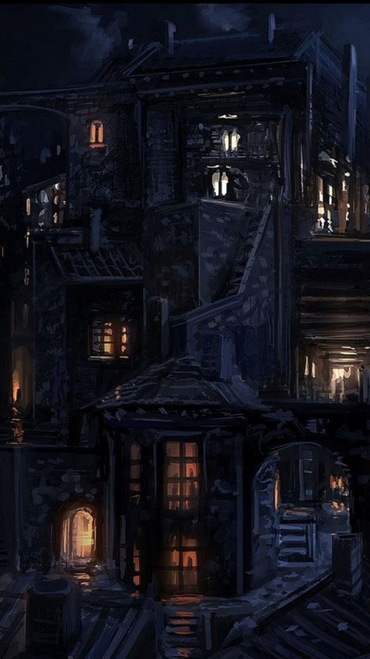 Braune Holzbank in Der Nähe Von Braunem Holzgebäude. Wallpaper in 750x1334 Resolution