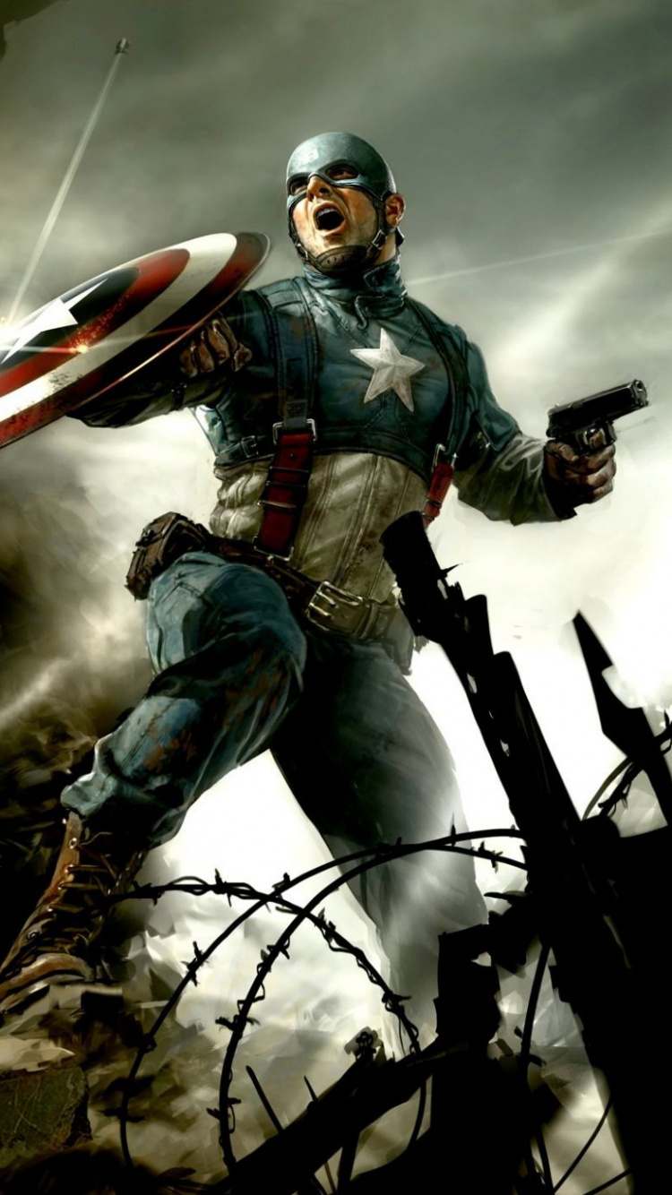 Mann in Grüner Jacke Und Blauer Jeans Mit Weißem Und Rotem Surfbrett. Wallpaper in 750x1334 Resolution