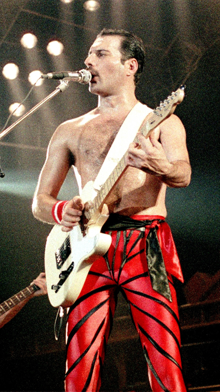 John Deacon, Queen, Performance, Musical Instrument, Music. Wallpaper in 750x1334 Resolution