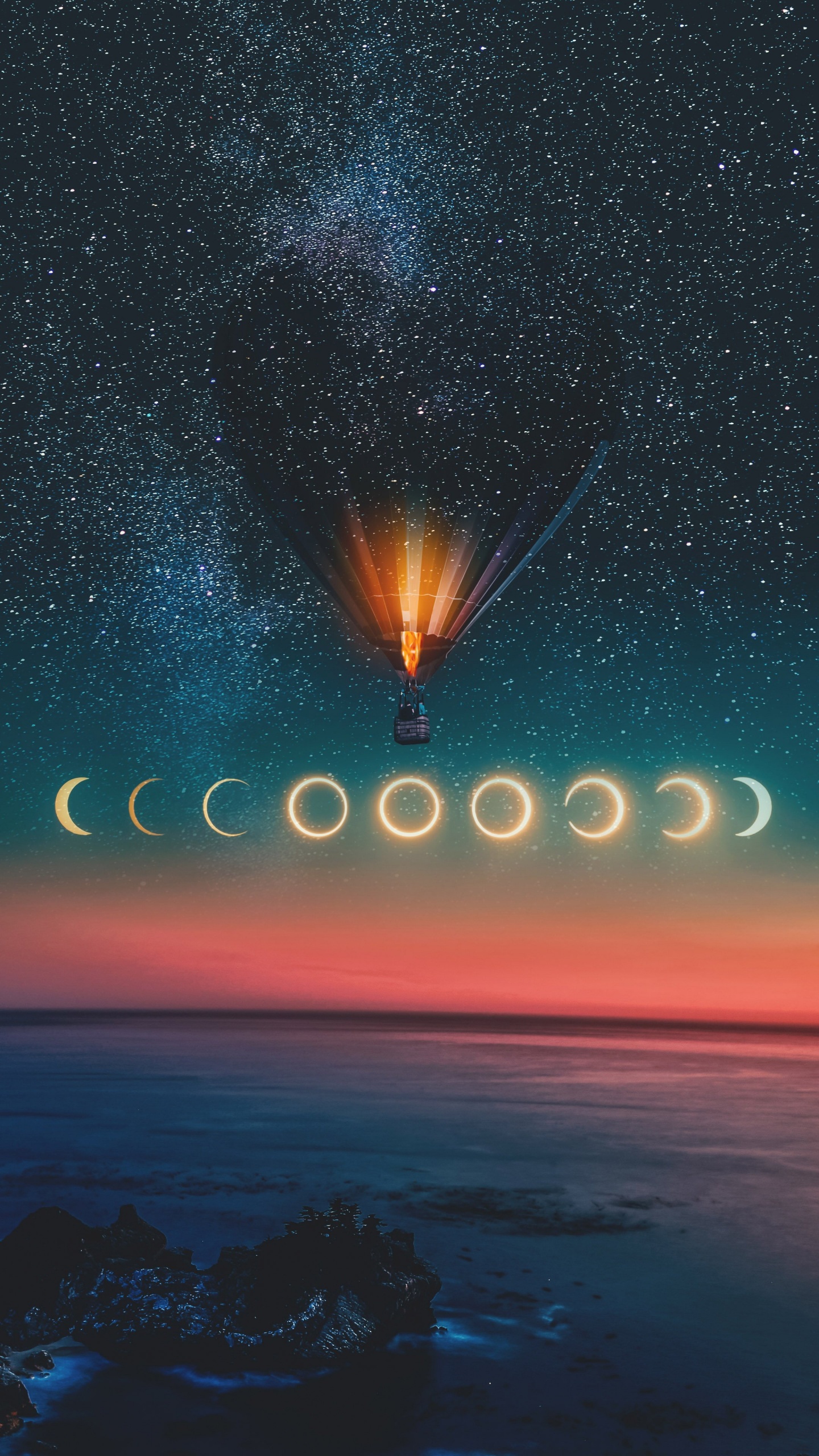 Nature, Atmosphere, Natural Environment, Water, Natural Landscape. Wallpaper in 1440x2560 Resolution