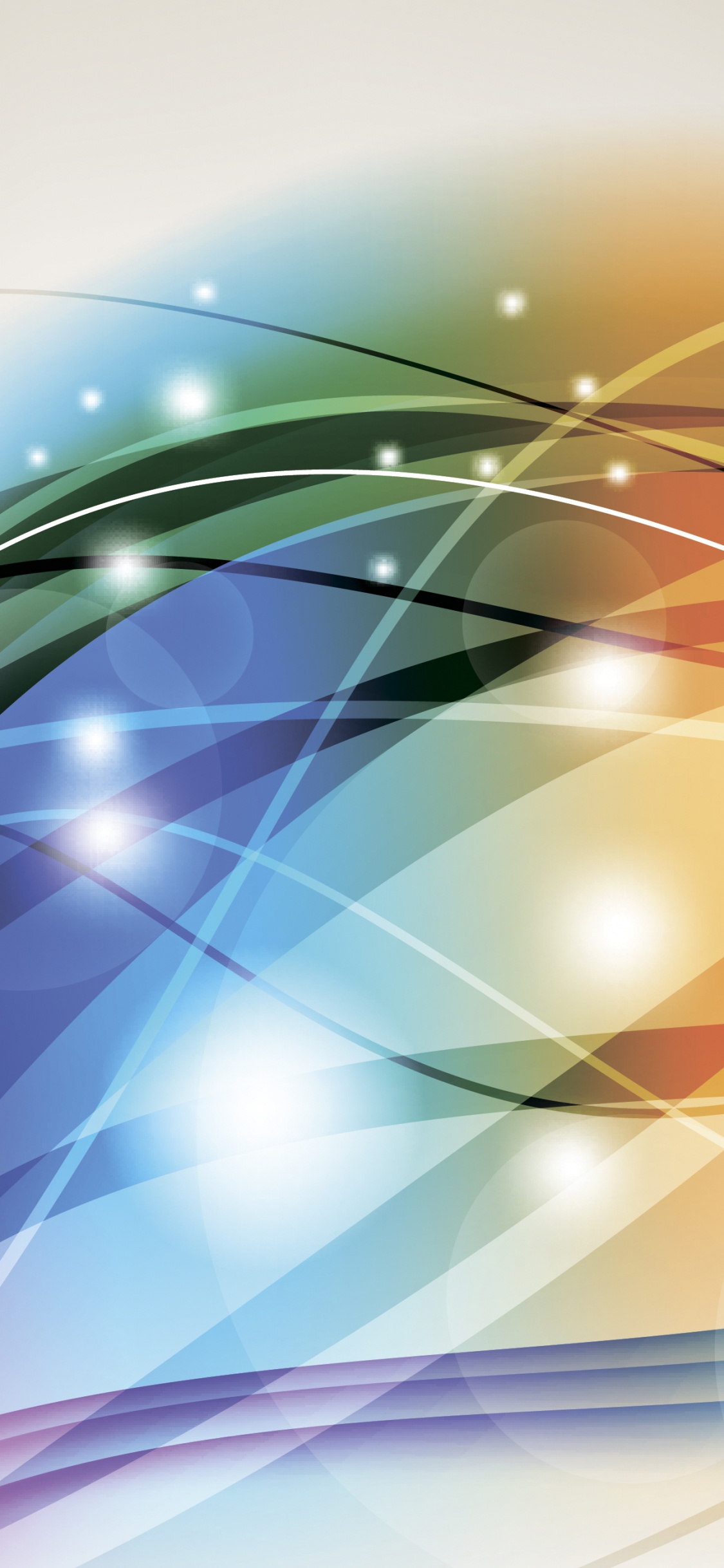 Lila Gelbes Und Rosa Licht. Wallpaper in 1125x2436 Resolution