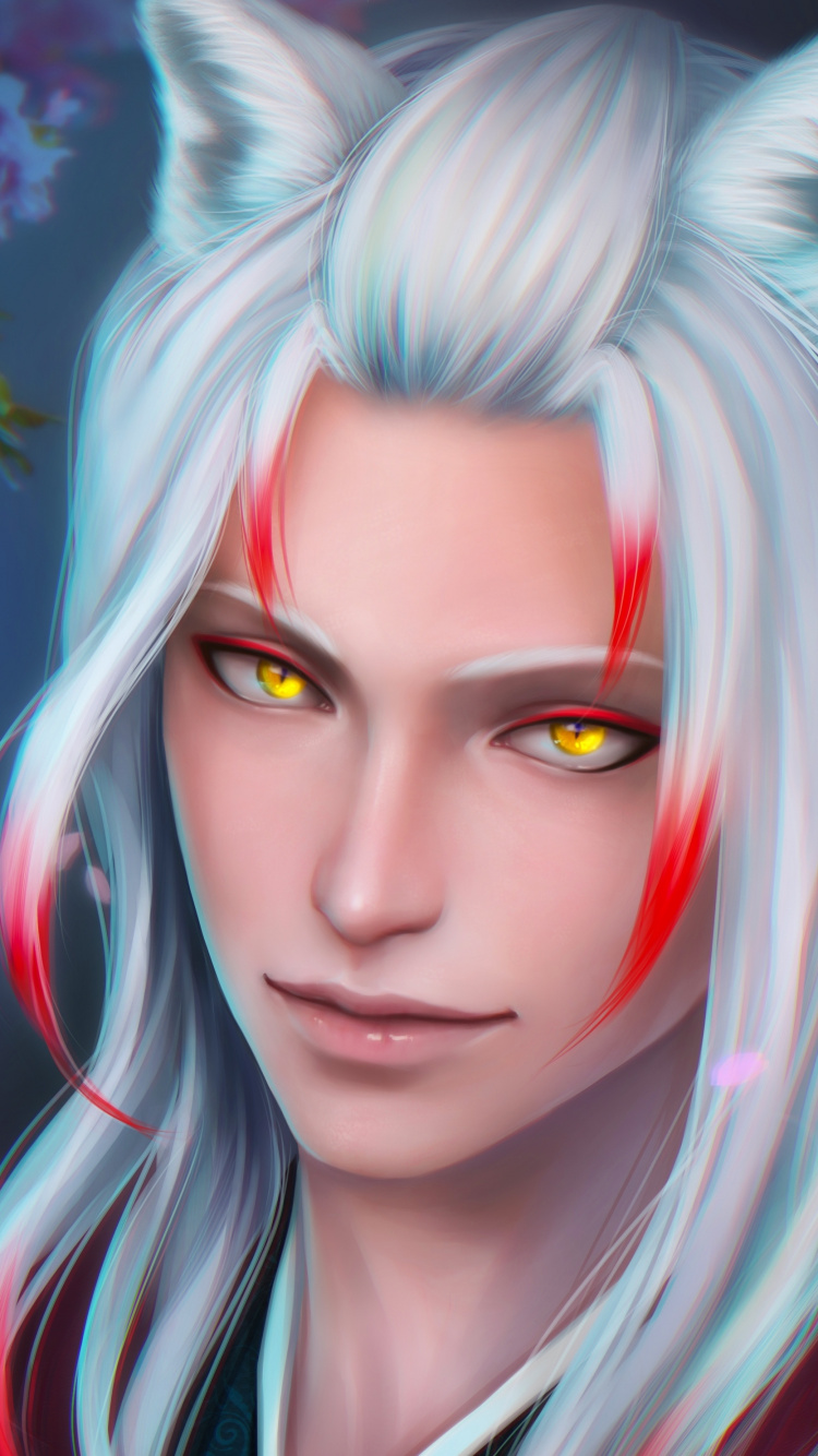 Femme Aux Cheveux Bleus Portant Une Chemise Noire. Wallpaper in 750x1334 Resolution