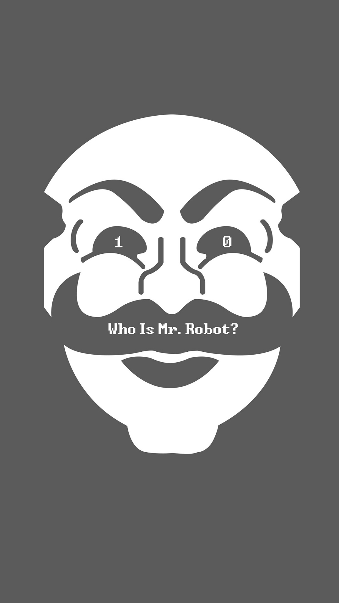 Black and White Panda Face Illustration. Wallpaper in 1080x1920 Resolution