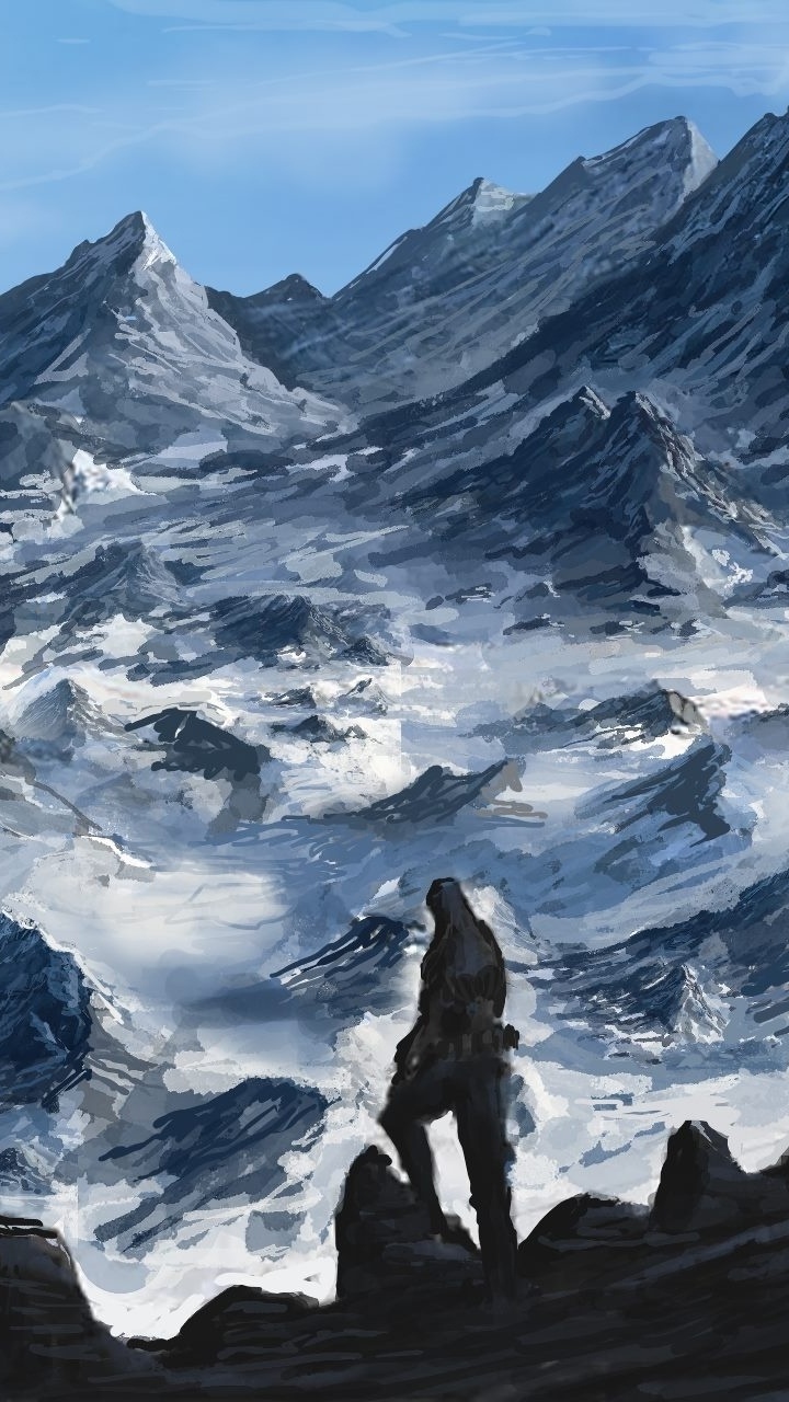 Braunes Betongebäude Auf Dem Berg. Wallpaper in 720x1280 Resolution