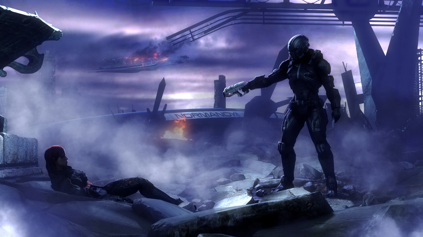 Action Adventure Game, Movie, Event, Video Games, Mass Effect. Wallpaper in 1366x768 Resolution