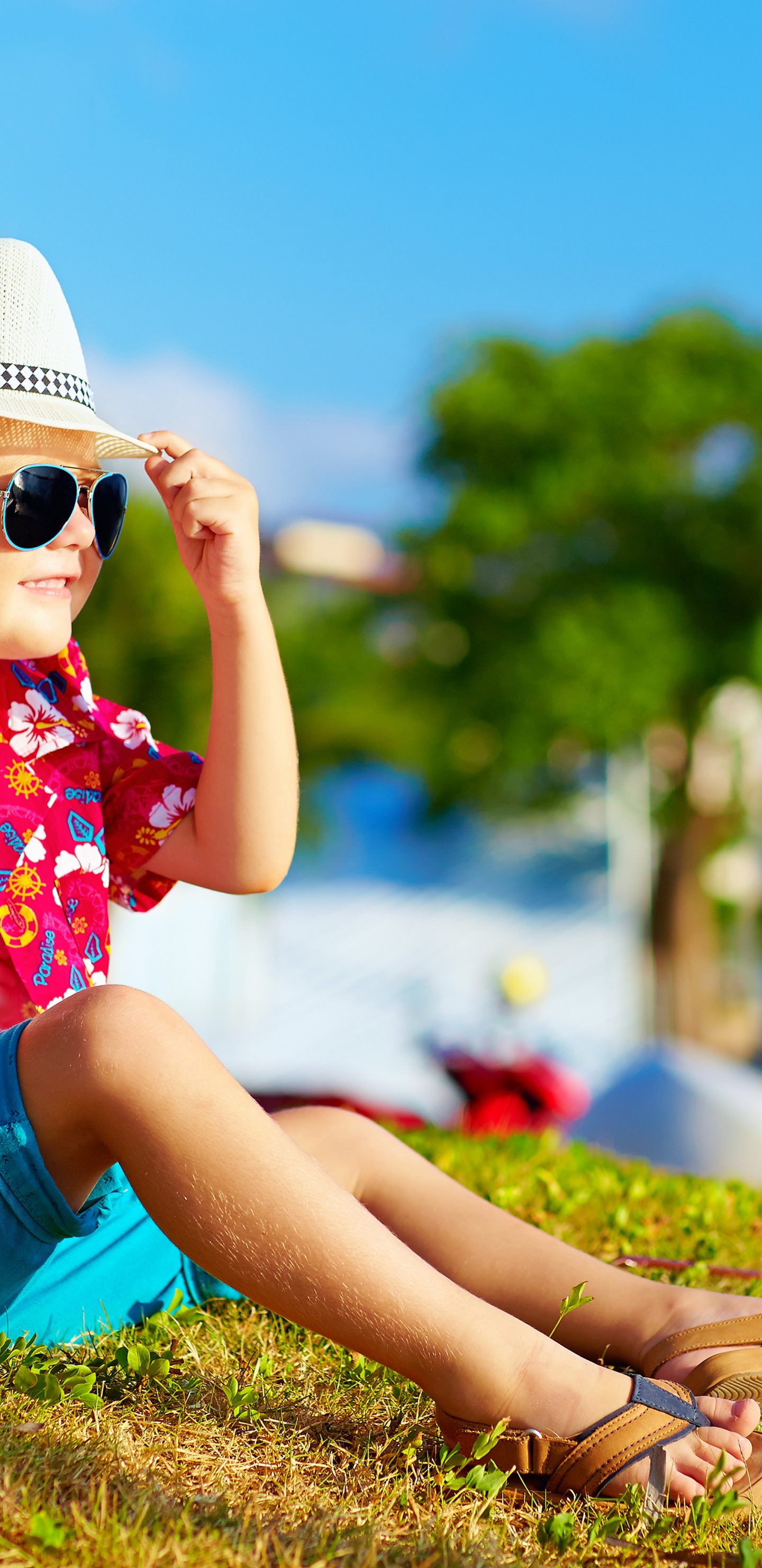 Grass, Summer, Yellow, Boy, Clothing. Wallpaper in 1440x2960 Resolution