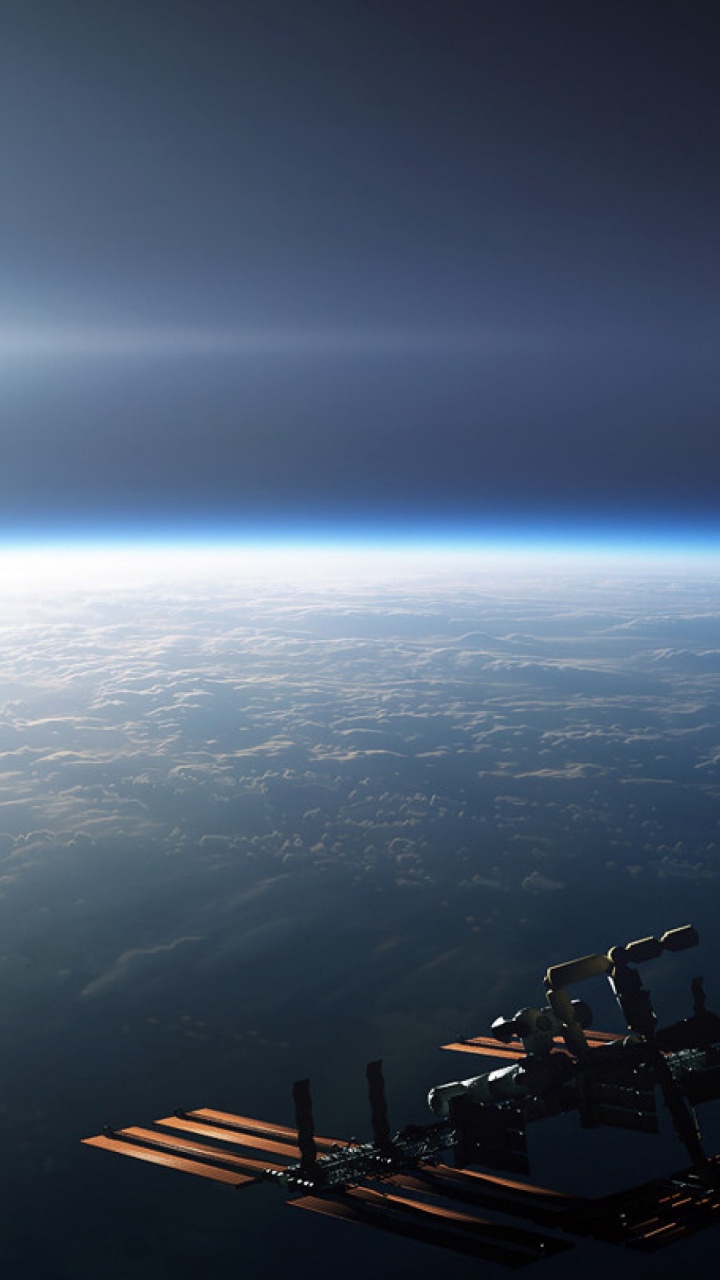 卫星, 气氛, 外层空间, 空间, 地平线 壁纸 720x1280 允许