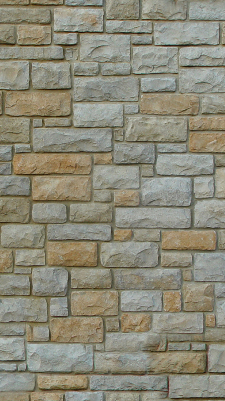 Pared de Ladrillo Marrón y Gris. Wallpaper in 750x1334 Resolution