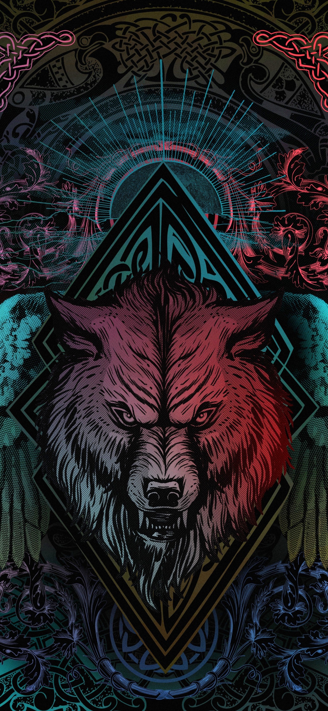 IOS, Ligne, Art, Mur, Carnivores. Wallpaper in 1125x2436 Resolution