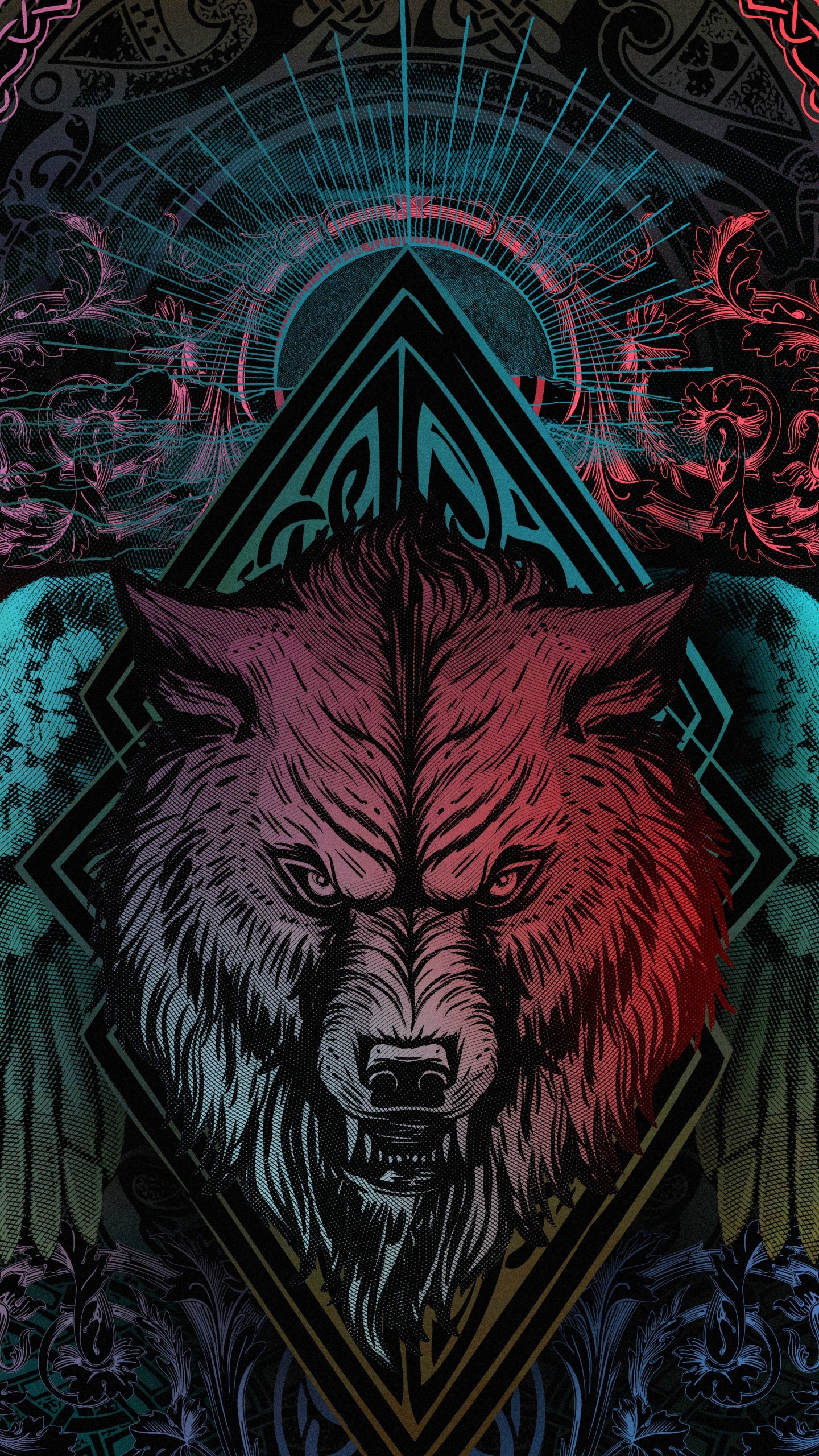 IOS, Ligne, Art, Mur, Carnivores. Wallpaper in 1440x2560 Resolution