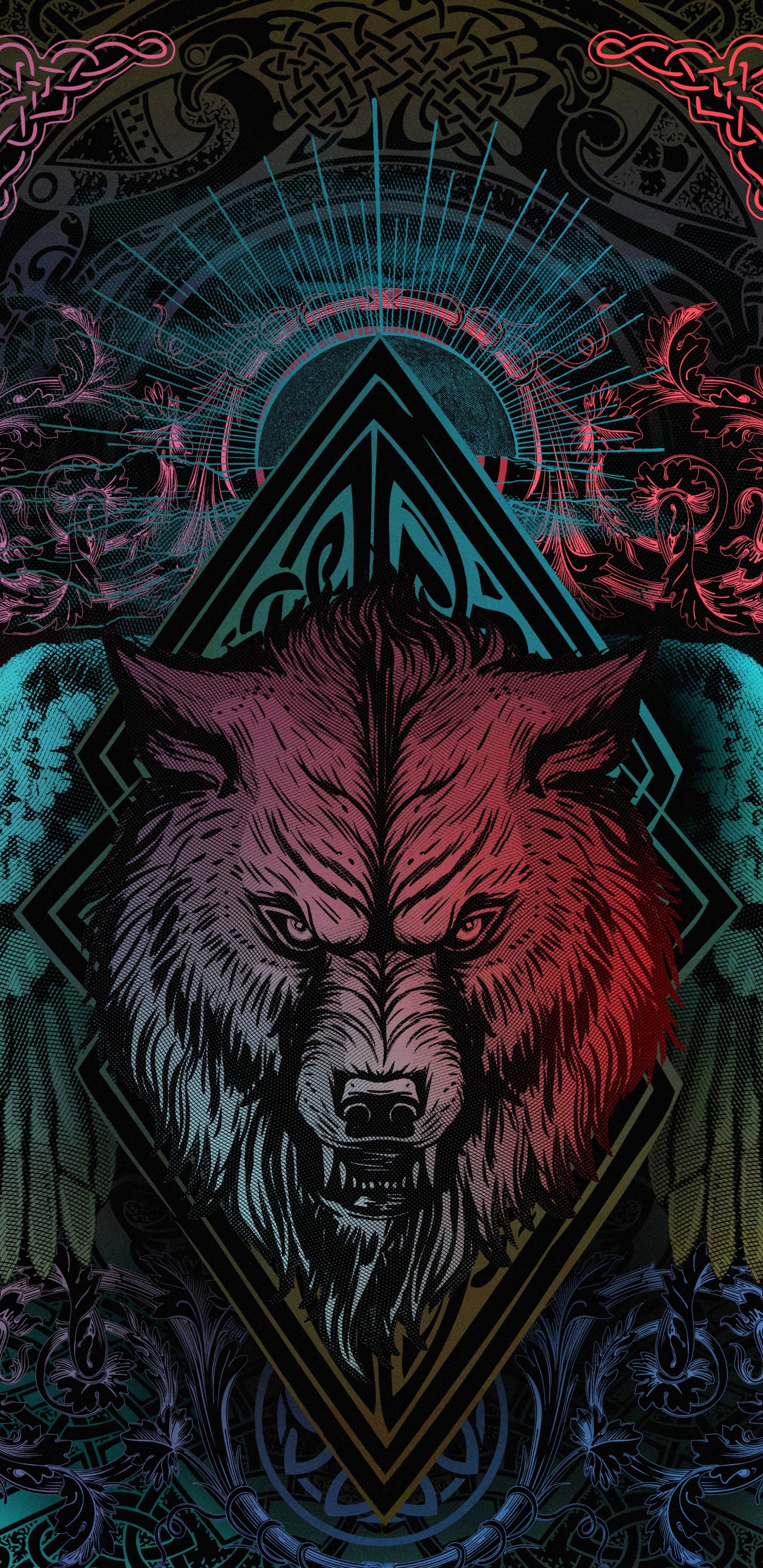 Los Vikingos, Ios, Fila, Arte, Carnívoro. Wallpaper in 1440x2960 Resolution