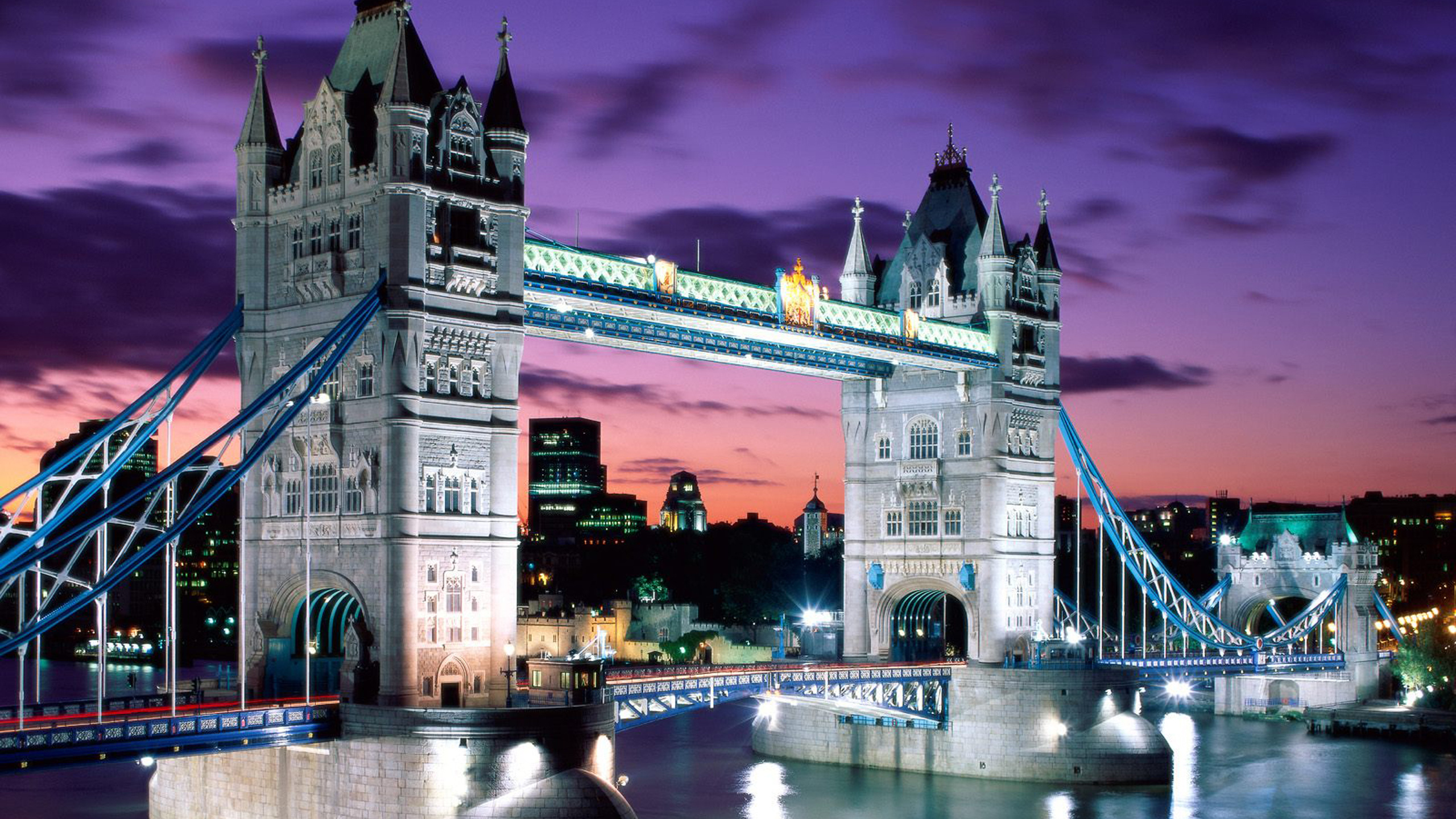 塔桥, 泰晤士河, 伦敦塔, 伦敦桥, 里程碑 壁纸 2560x1440 允许