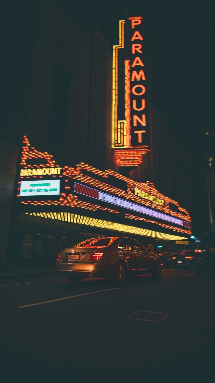 Boston Common, Building, Automotive Lighting, Electricity, Electronic Signage. Wallpaper in 720x1280 Resolution