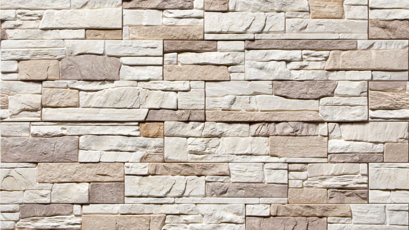 Brown and Beige Brick Wall. Wallpaper in 1366x768 Resolution