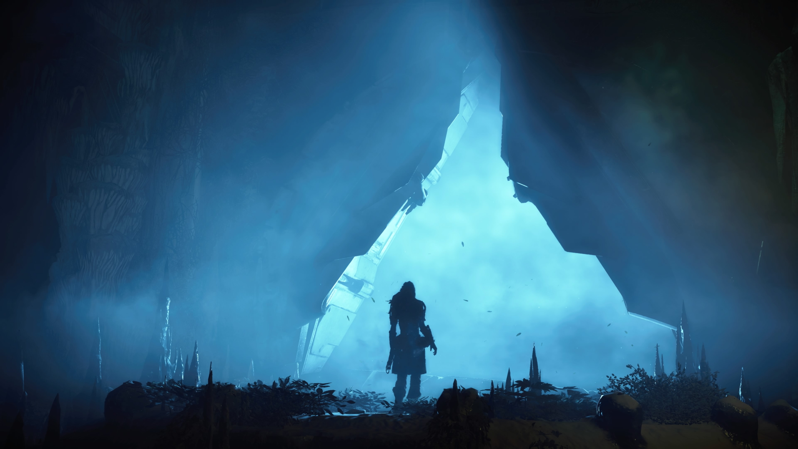 Aloy, Playstation 4, la Cueva de Hielo, Hielo, Agua. Wallpaper in 2560x1440 Resolution
