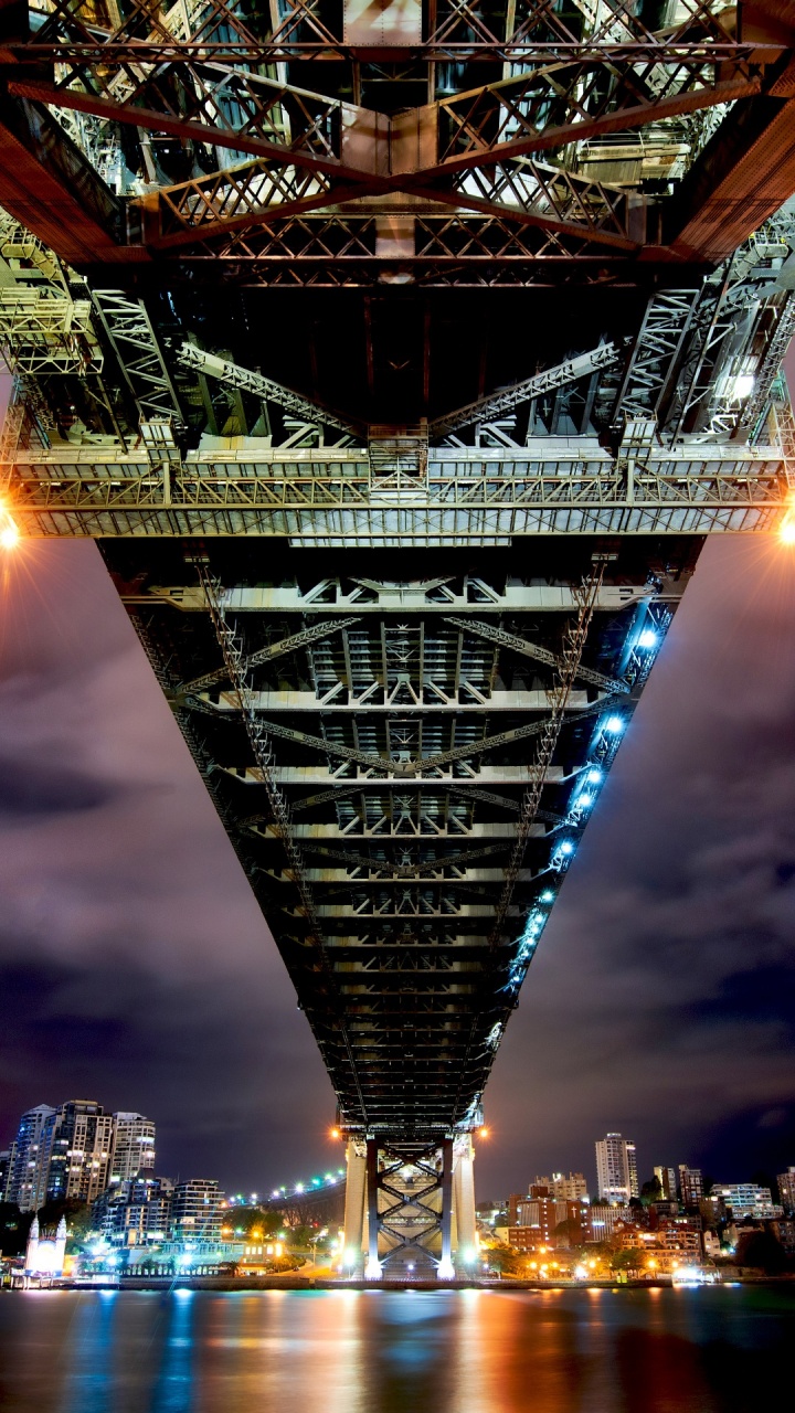 Reflexion, Sydney Harbour Bridge, 360, Wasser, Tageszeit. Wallpaper in 720x1280 Resolution