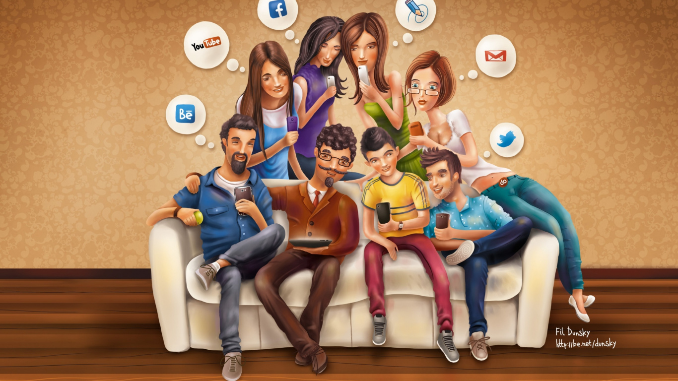 Adolescents and Social Media, Digital Marketing, Social Media, Media, Smile. Wallpaper in 1366x768 Resolution