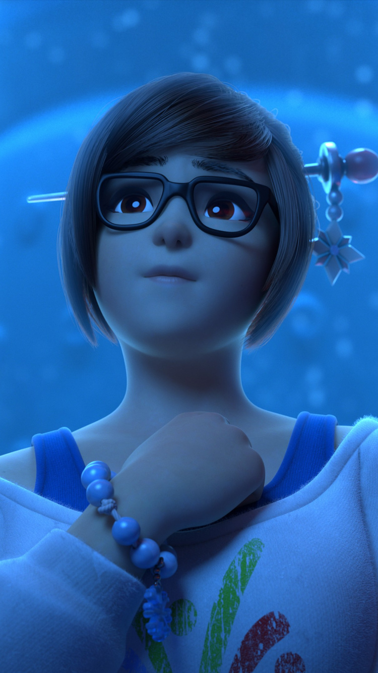 Overwatch Mei, 掩护, 守望先锋2, 暴风雪娱乐, 红 壁纸 750x1334 允许