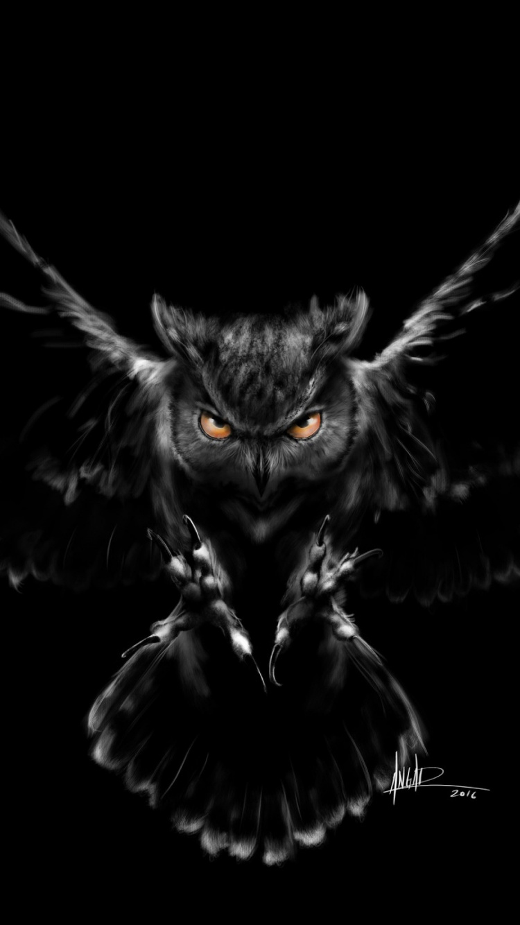 Dunkle Eule, Owls, Birds, Eurasian Eagle Owl, Kleine Eule. Wallpaper in 750x1334 Resolution