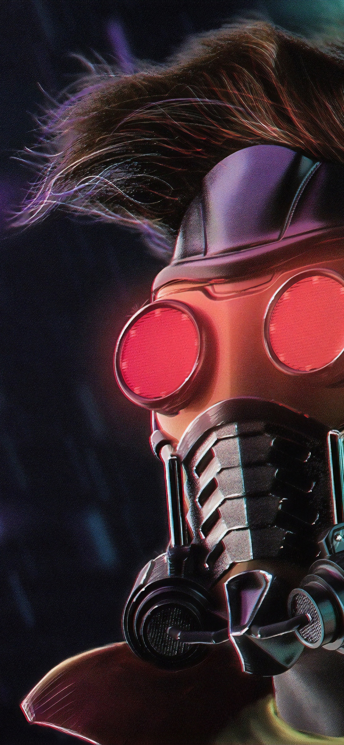 Femme au Masque Rouge et Noir. Wallpaper in 1125x2436 Resolution