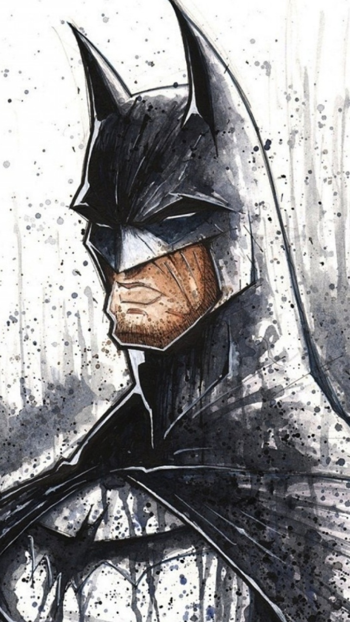 Homme en Costume Noir et Blanc Peinture. Wallpaper in 720x1280 Resolution