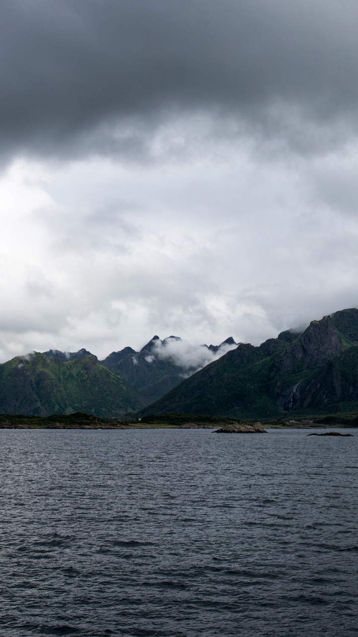高地, 湖区, 海岸, 峡湾, 天空 壁纸 720x1280 允许
