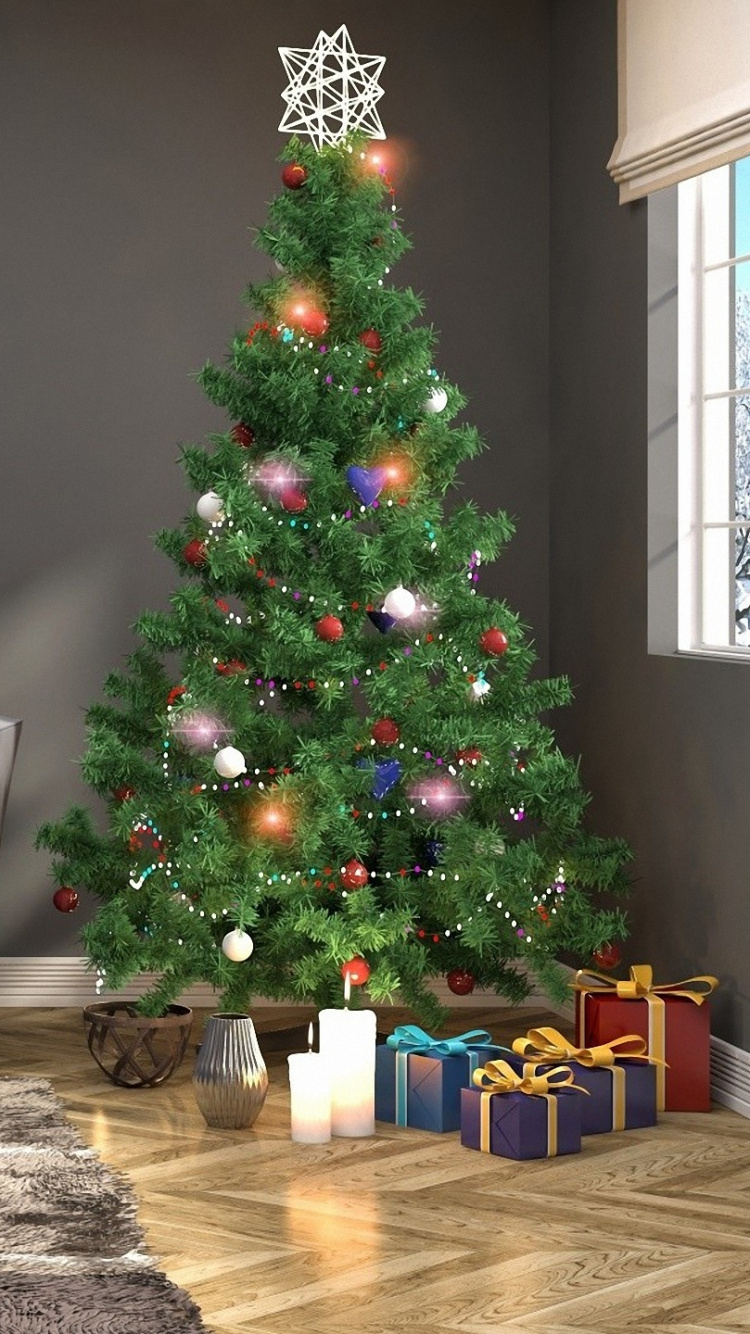 El Día De Navidad, Decoración de la Navidad, Nochevieja, Sala de Estar, Sofa. Wallpaper in 750x1334 Resolution