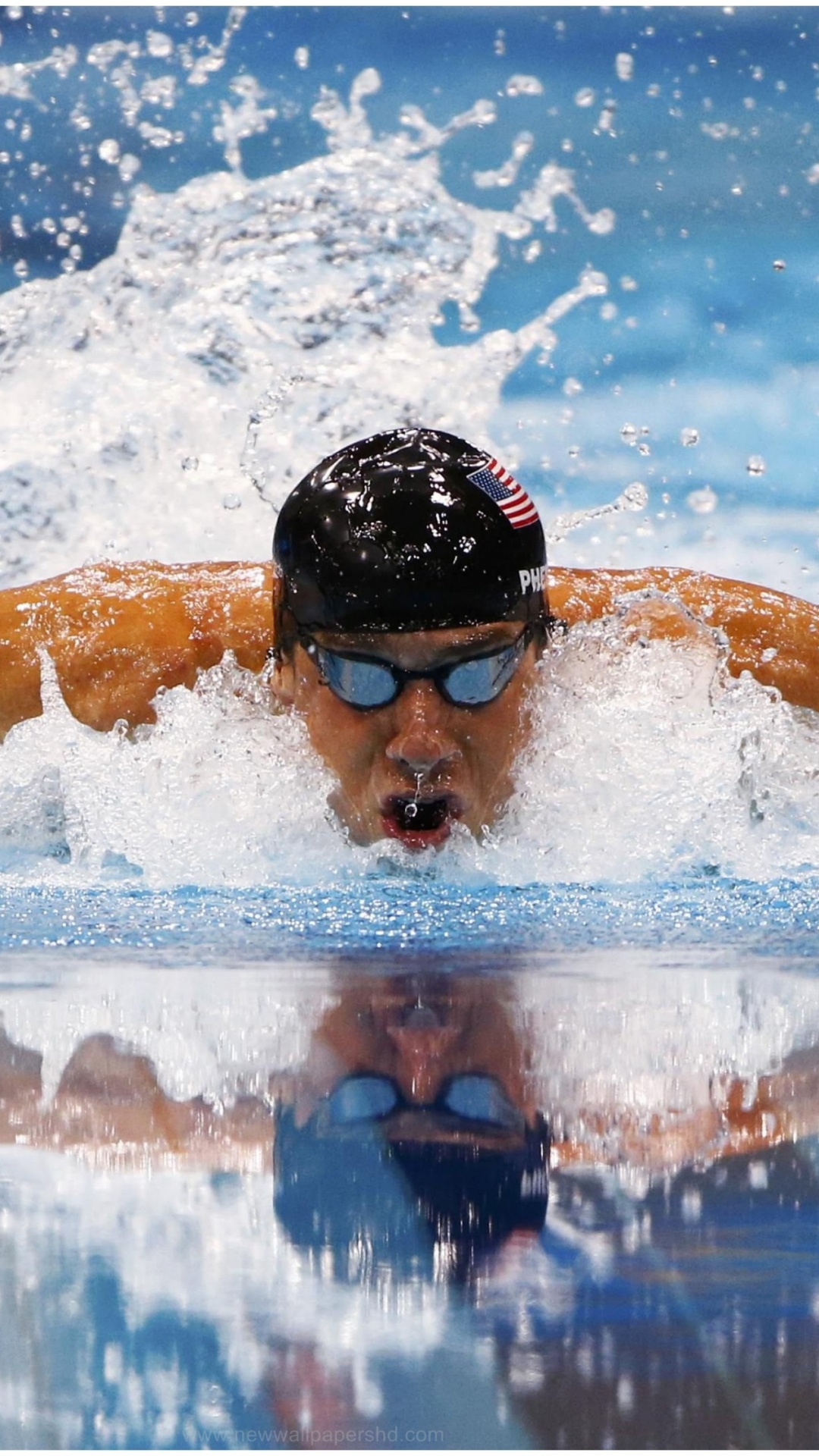 Person in Black Goggles on Water. Wallpaper in 1080x1920 Resolution