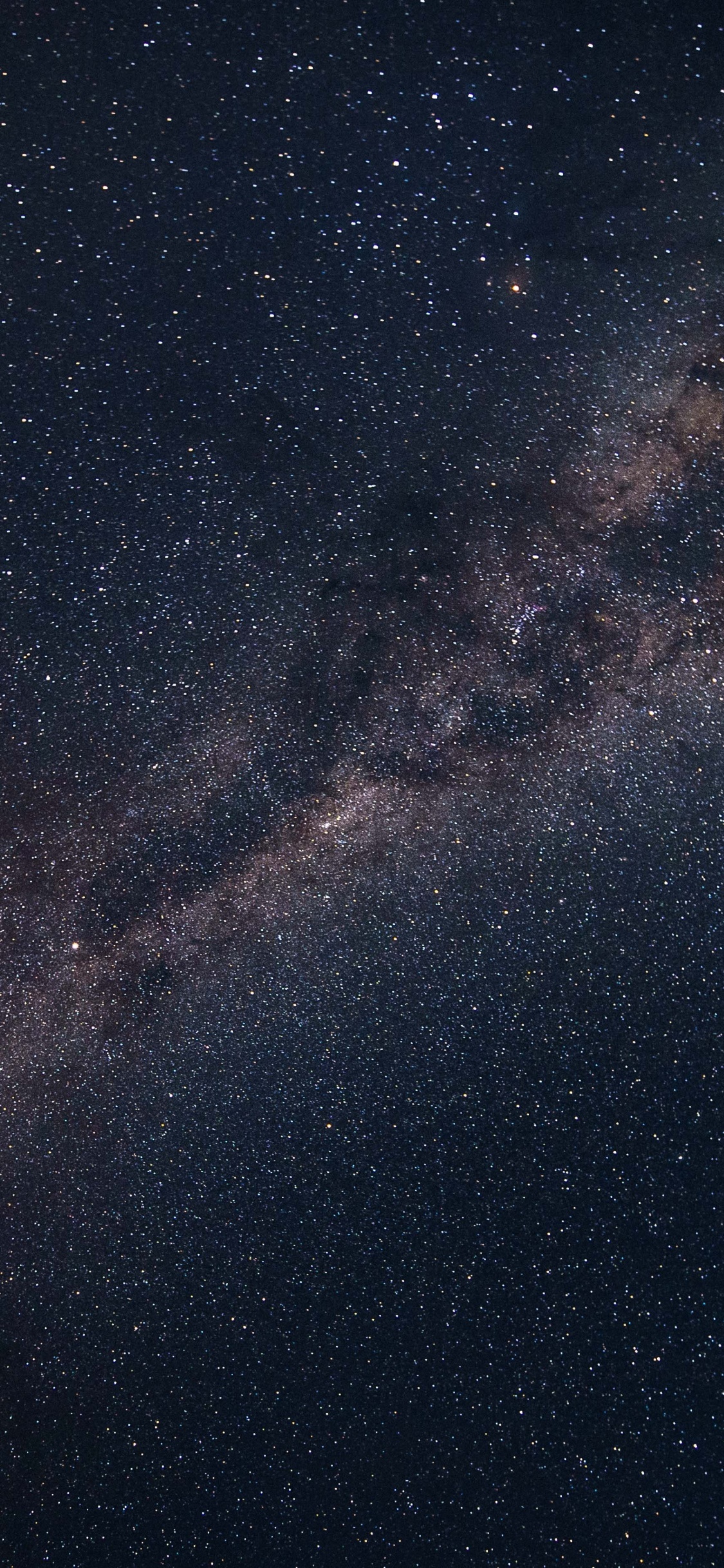 Weiße Und Schwarze Sternennacht. Wallpaper in 1125x2436 Resolution