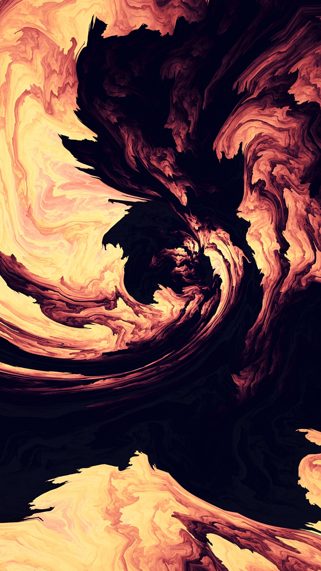 Abstrakte Schwarz-Weiß-Malerei. Wallpaper in 1080x1920 Resolution