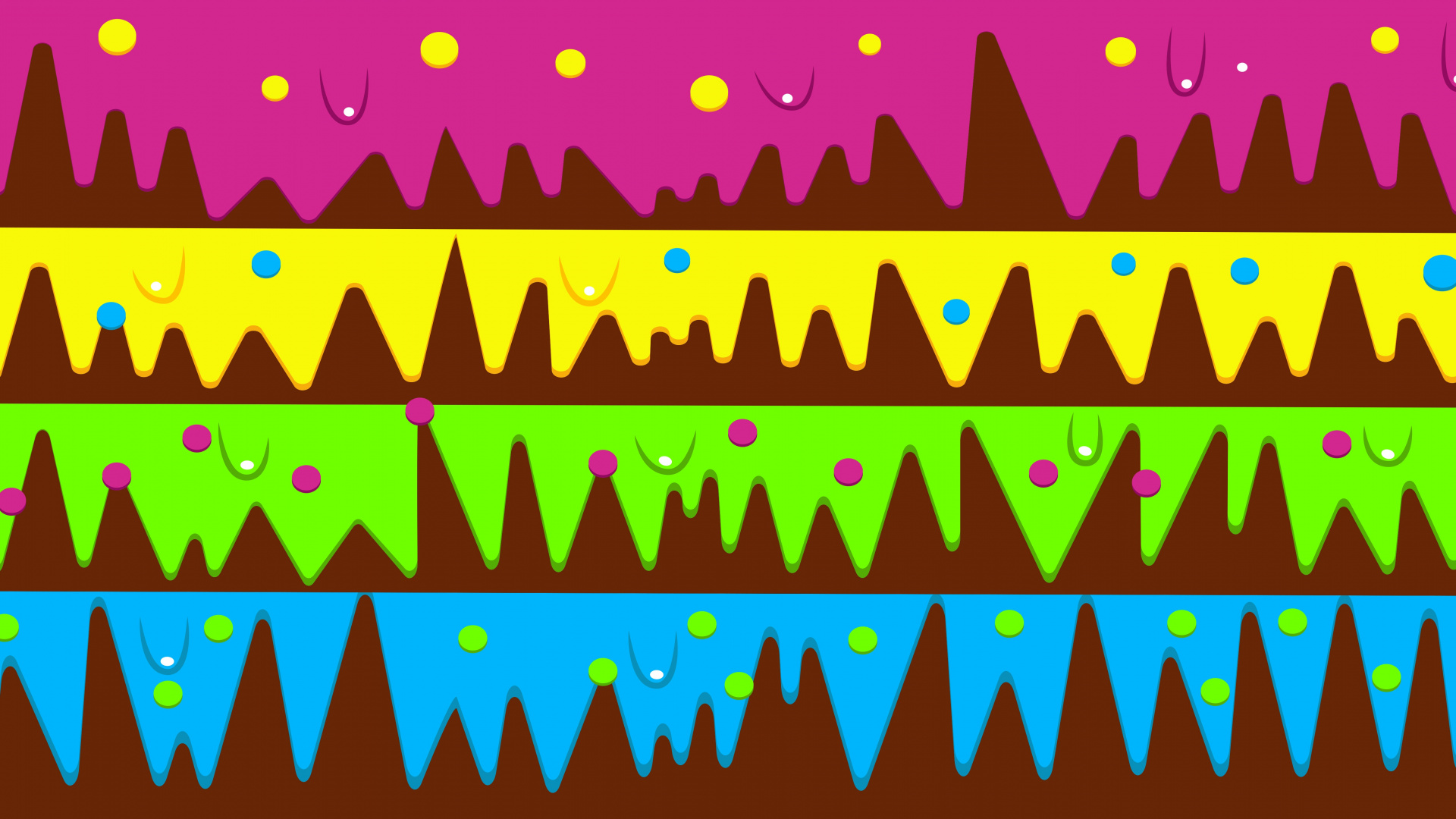 Rosa Gelbes Und Grünes Gepunktetes Textil. Wallpaper in 1920x1080 Resolution