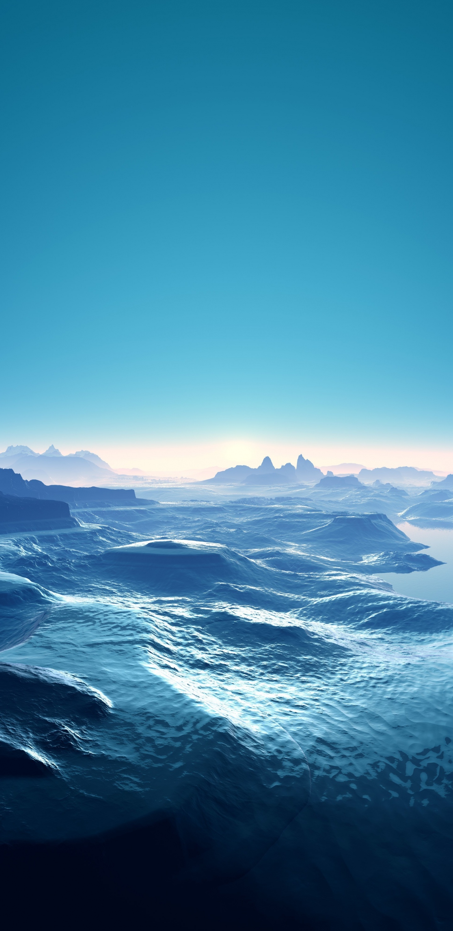 Weiße Wolken Über Schneebedeckten Bergen Tagsüber. Wallpaper in 1440x2960 Resolution