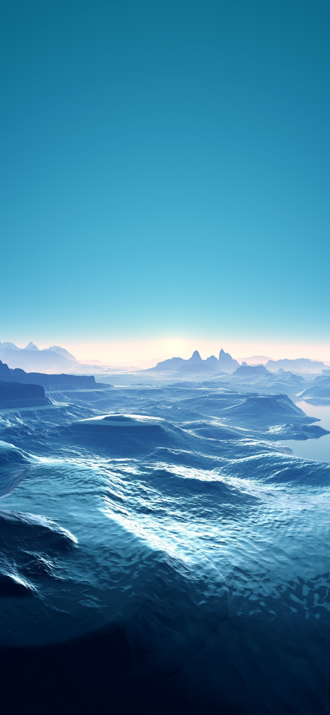 White Clouds Over Snow Covered Mountains During Daytime. Wallpaper in 1125x2436 Resolution