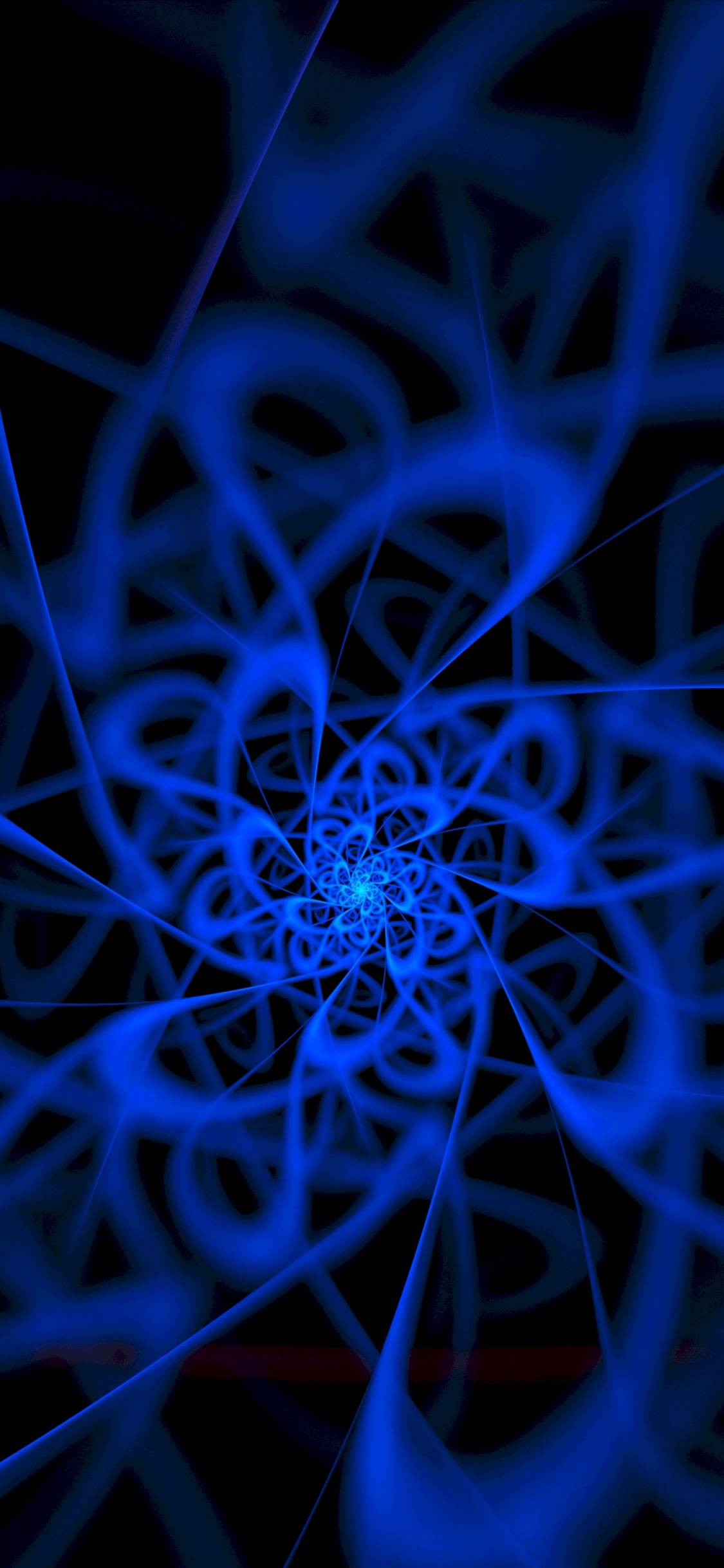 Illustration en Spirale Bleue et Blanche. Wallpaper in 1125x2436 Resolution