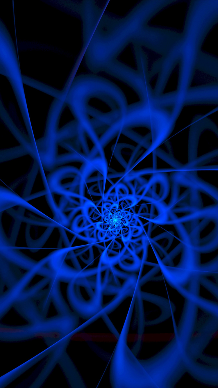 Illustration en Spirale Bleue et Blanche. Wallpaper in 750x1334 Resolution