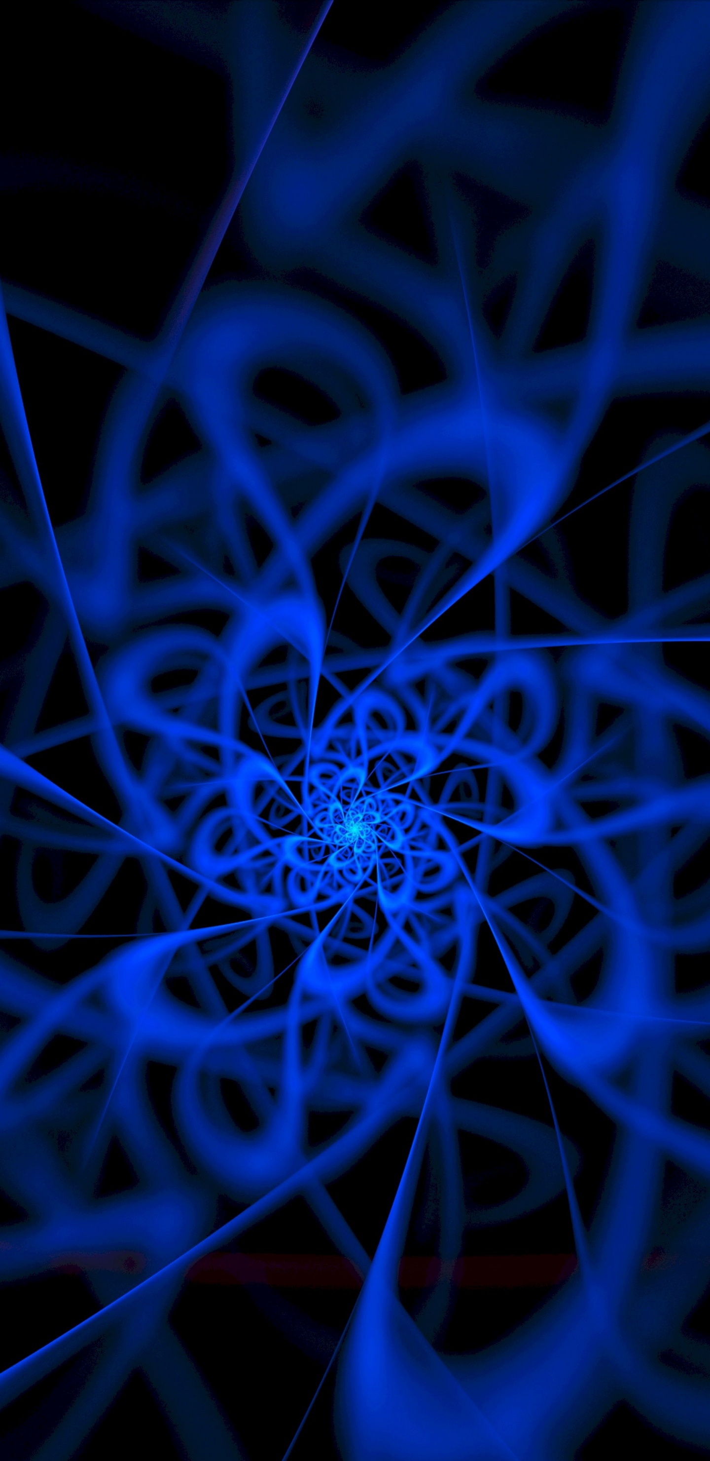 Blaue Und Weiße Spirale Abbildung. Wallpaper in 1440x2960 Resolution