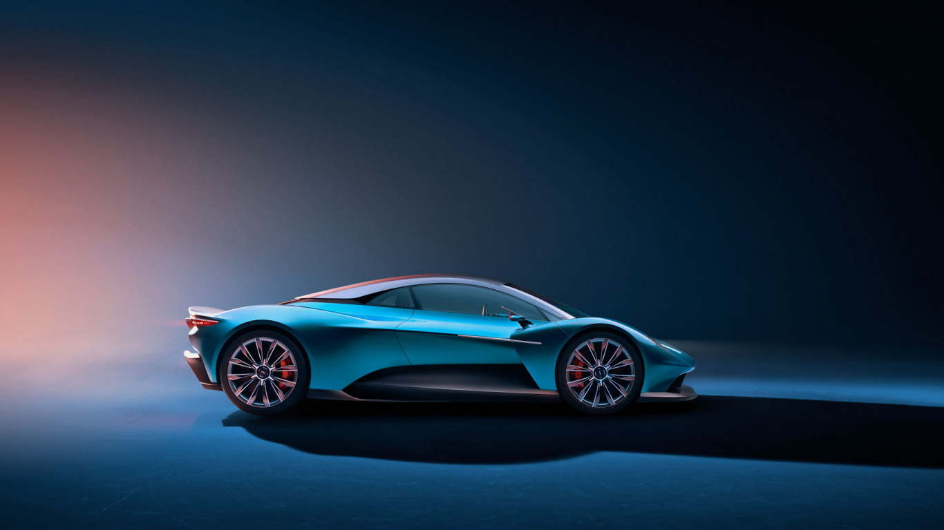 Blauer Porsche 911 Auf Blauem Hintergrund. Wallpaper in 1366x768 Resolution