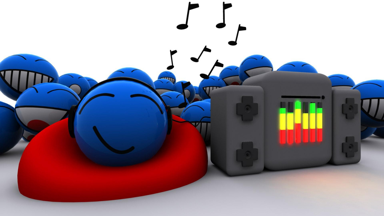 Blue, Illustration, Bleu Électrique, Technologie, Smiley. Wallpaper in 1280x720 Resolution