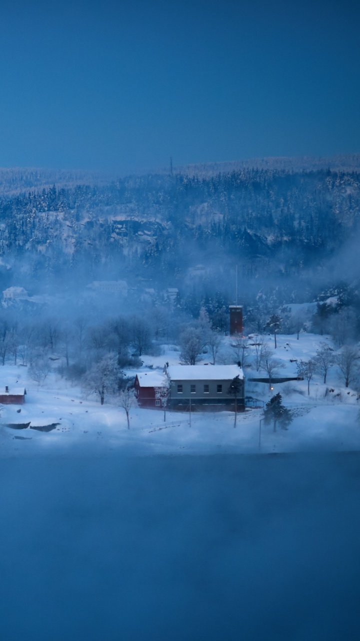 Blue, Water, Winter, Freezing, Atmosphere. Wallpaper in 720x1280 Resolution