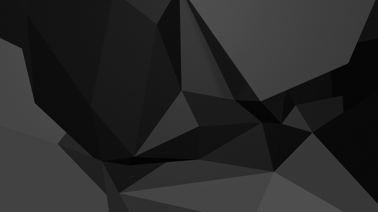 图形处理单元, 黑色的, 3d模拟, 三角形, 对称 壁纸 1280x720 允许