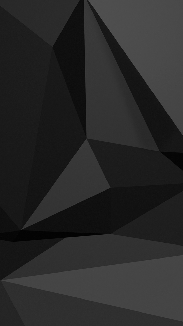 图形处理单元, 黑色的, 3d模拟, 三角形, 对称 壁纸 720x1280 允许