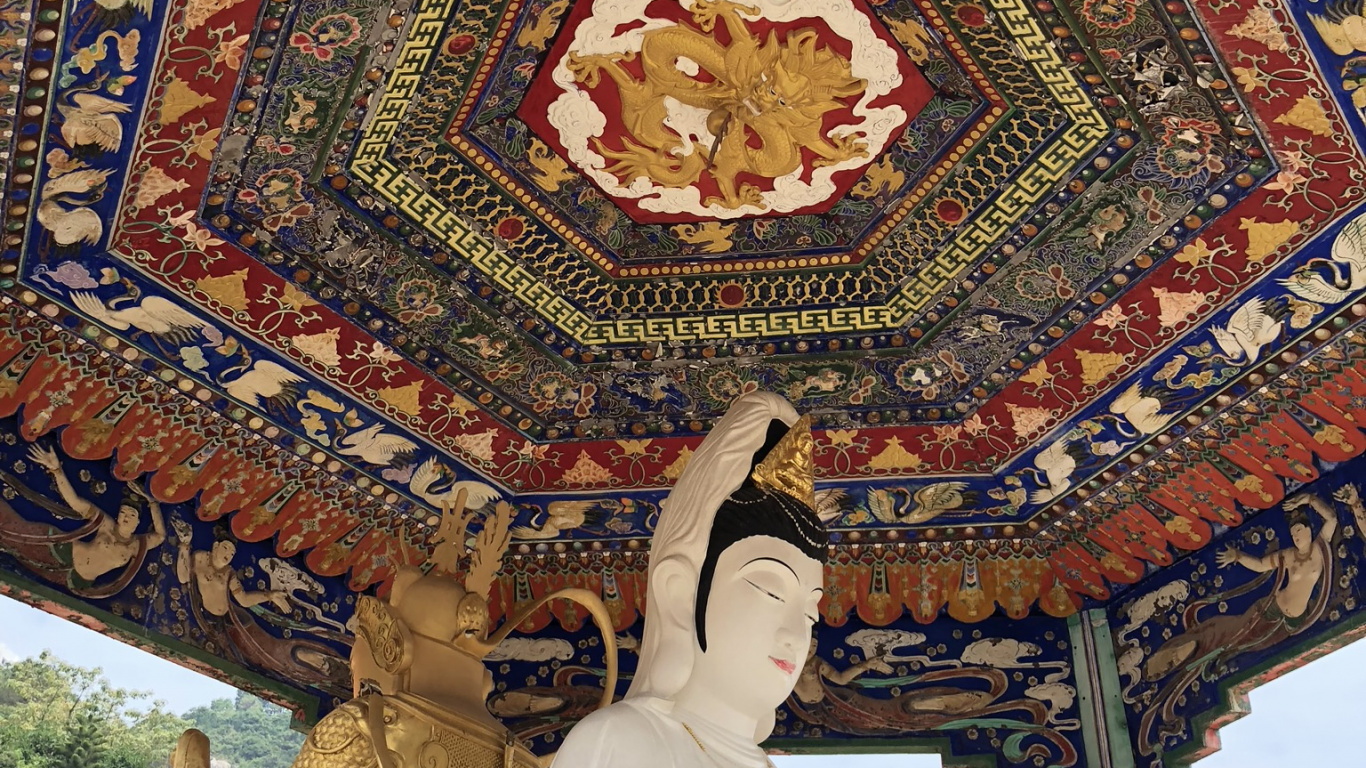 Thaïlande, Temple, Textile, Sculpture, Art. Wallpaper in 1366x768 Resolution