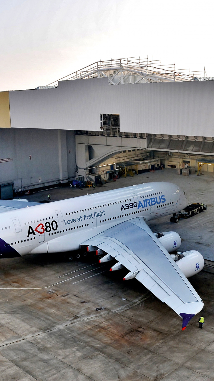 White and Blue Airplane on Airport During Daytime. Wallpaper in 750x1334 Resolution