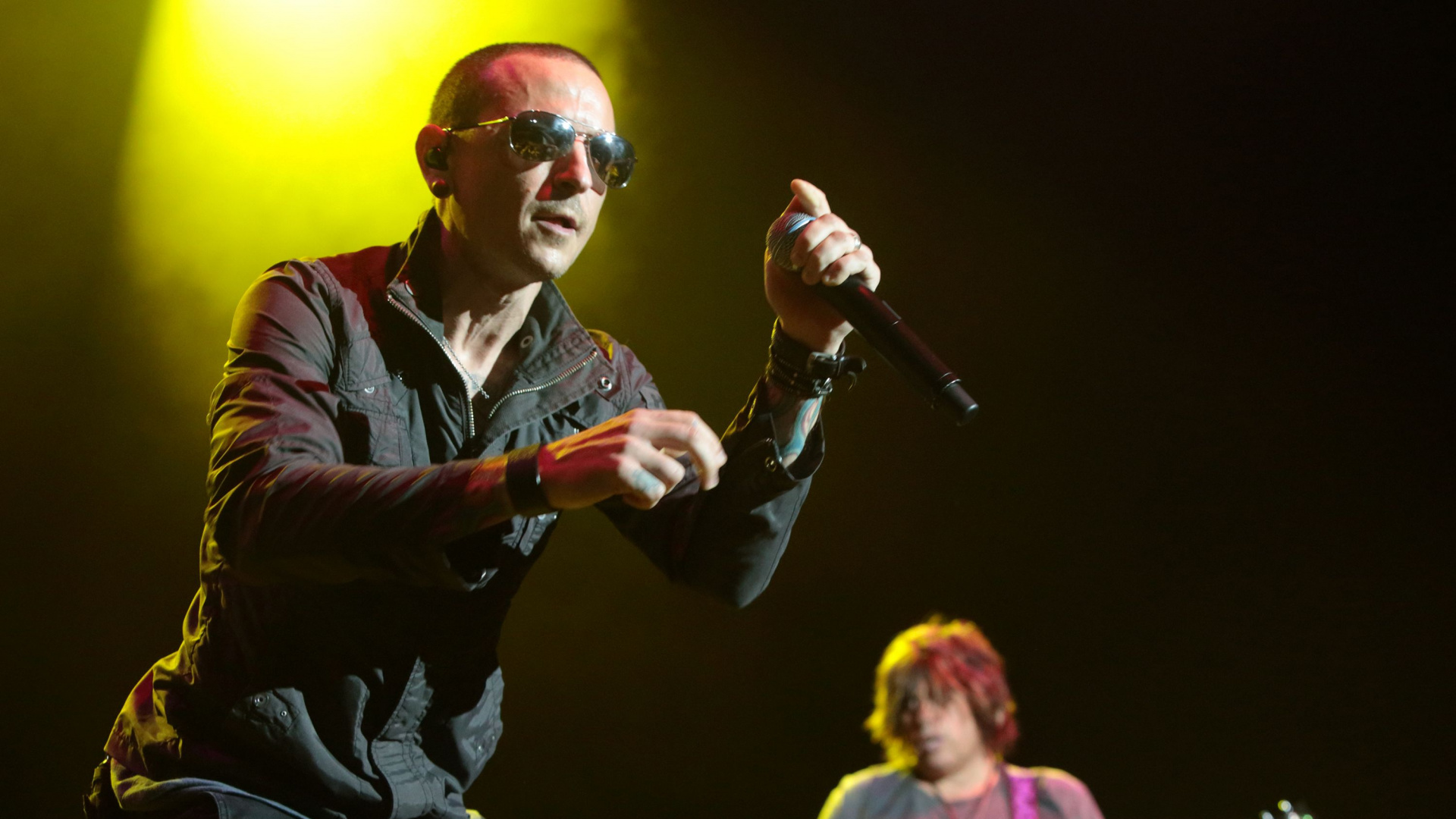 Guitariste, Chester Bennington, Guitare, Concert de Rock, Linkin Park. Wallpaper in 1920x1080 Resolution