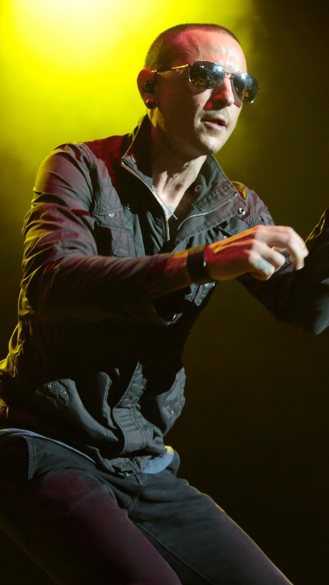 Guitarist, Chester Bennington, Guitar, Rock Concert, Linkin Park. Wallpaper in 1080x1920 Resolution