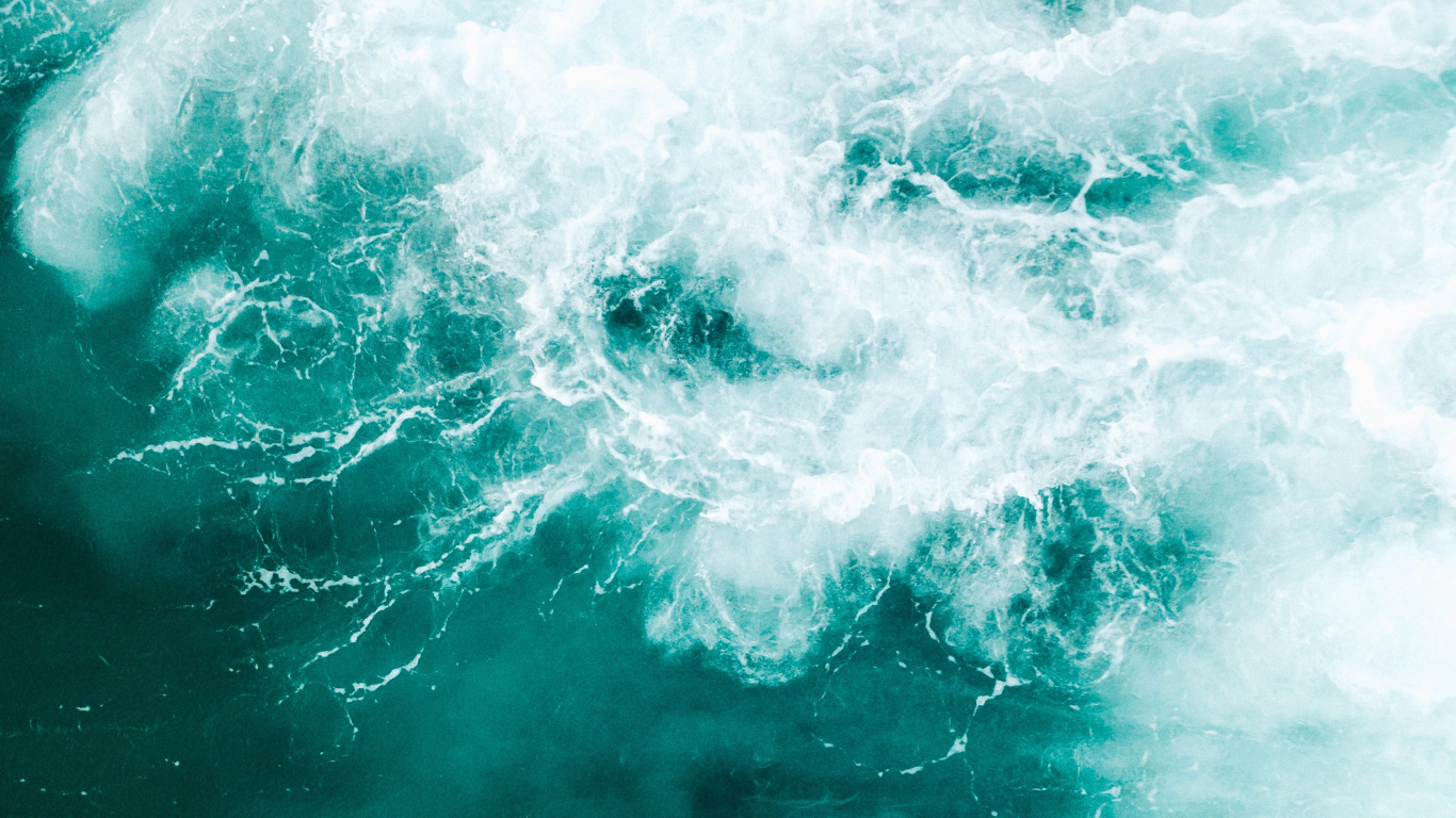 Meer, Blau, Wasser, Welle, Gr. Wallpaper in 1366x768 Resolution