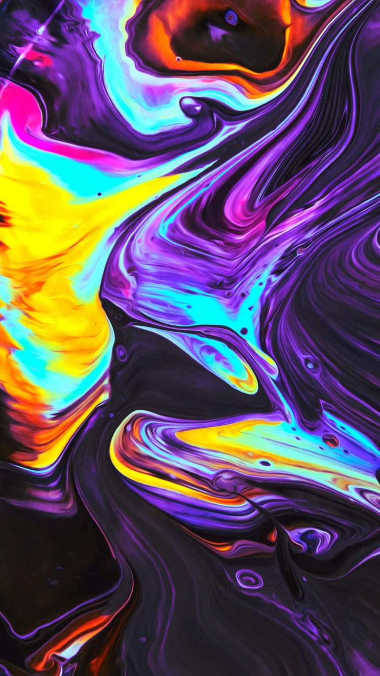 Conception, la Pureté de la Couleur, Jaune, Purple, Orange. Wallpaper in 750x1334 Resolution