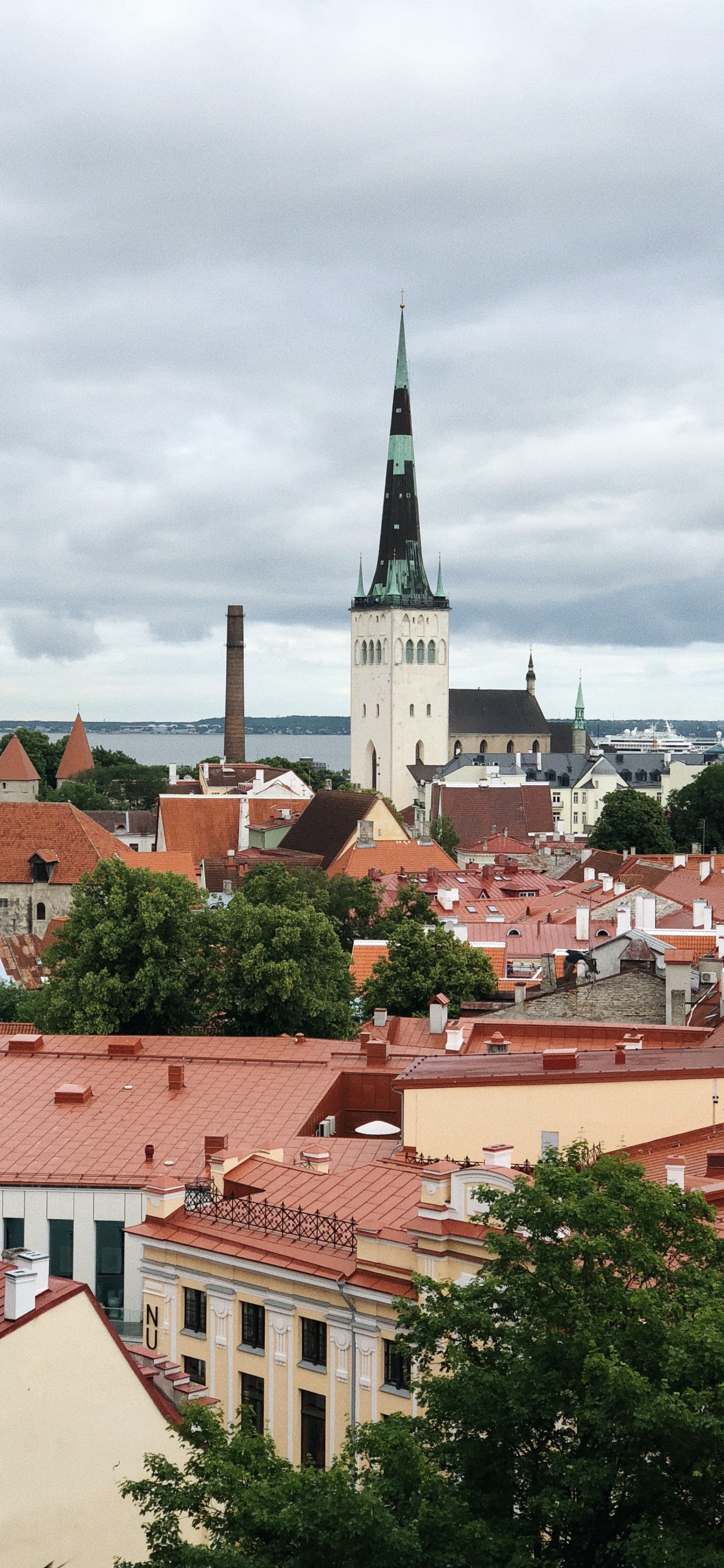 Tallinn, Kohtuotsa Viewing Platform, Toompea, Toompea Castle, Window. Wallpaper in 1242x2688 Resolution